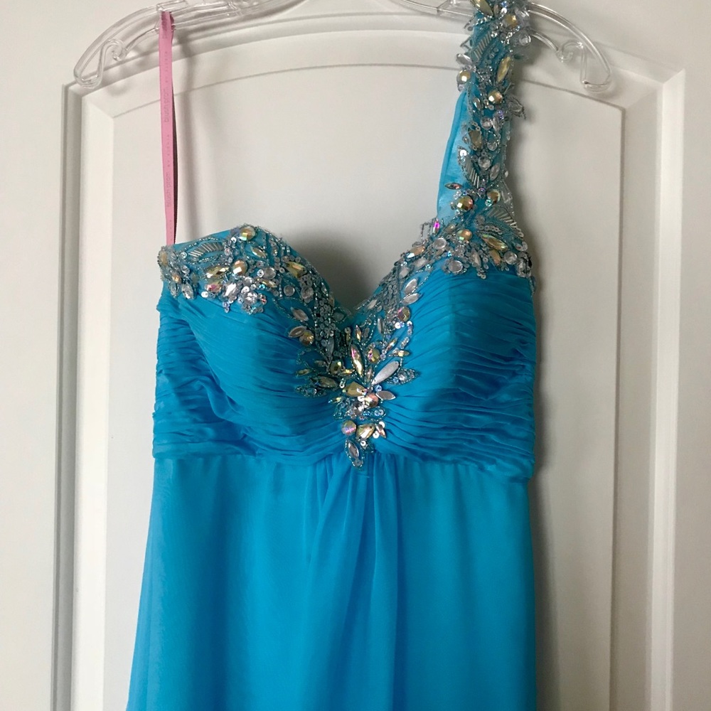 Aqua Blue Prom Dress